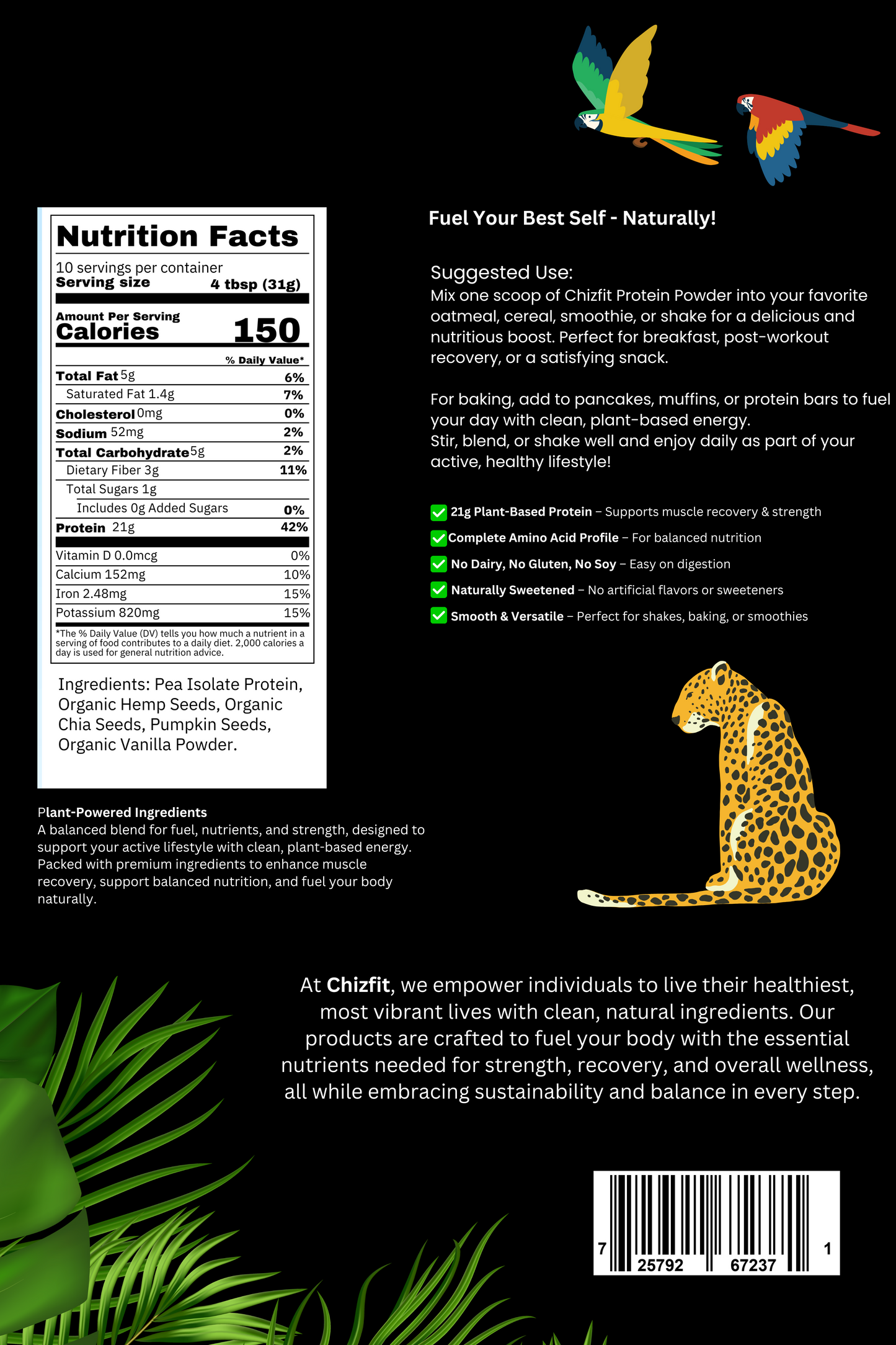 Vanilla Plant-Based Protein Powder – Clean, Plant-Powered Fuel