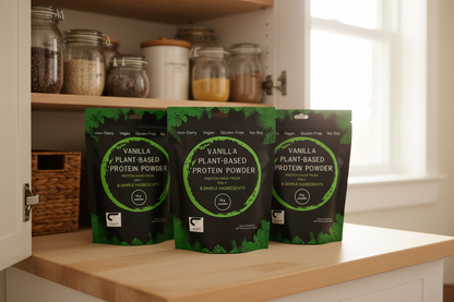 Vanilla Protein Bundle - 3 Bags in Kitchen Cabinet